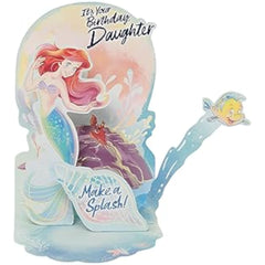 Disney Ariel & Flounder Design Daughter Birthday Card