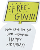 Funny Gin Birthday Card