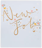 New Job Florals and Butterflies Design Card
