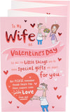 UK Greetings Valentine's Day Card For Wife - Cartoon Rhyme Design