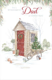 Garden Shed Traditional Design Dad Christmas Card