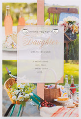 Large Birthday Card for Daughter – Traditional Verse Design with Envelope