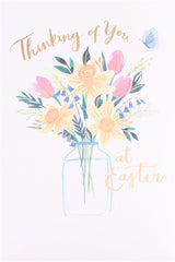 Daffodils & Vase Design Thinking of You at Easter Card