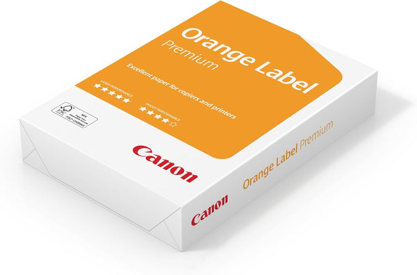 Canon Orange Label Premium A4 Printer Paper – 80gsm, 500 Sheets – High-Quality Everyday Office Paper