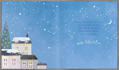 Mum Christmas tree and houses Christmas Card