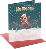 Boofle Brilliant Nephew Boofle's Ski Adventure Cute Christmas Greeting Card