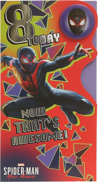 Marvel Spider Man 8th Birthday Card