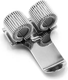 Double Hole Metal Pen Holder With Pocket Clip