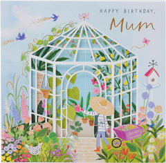 Beautiful Greenhouse Design Mum Birthday Card