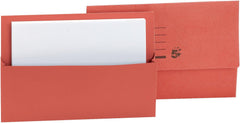 5 Star Office Document Wallet Half Flap 250gsm Capacity 32mm Foolscap Red