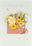 Just For You Floral Design Birthday Card