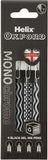 Helix Oxford Monochrome Black Gel Pens - Pack of 4 | Smooth Black Ink for Everyday Writing