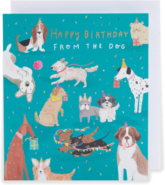UK Greetings Birthday Card from The Dog, for Him/Her/Friend, Cute Design
