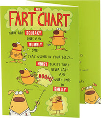 The Fart Chart! Tri-Folded Full Colour Humorous Card