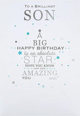 Star Son Birthday Card