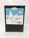 Happy Birthday Card Polar Bears 'My ICE Holes Frozen ' Monkey Tennis HALLMARK