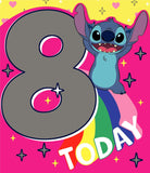 Disney Stitch 8th Birthday Greetings Card for Girls Unique Stitch Design for Young Girls 8th Happy Birthday Card for Niece/Granddaughter/Daughter/Sister,Cute Children/Kids Party 8th Birthday Cards