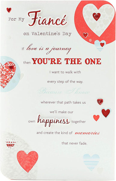 Passionate Design Fiancé Valentines Day Card
