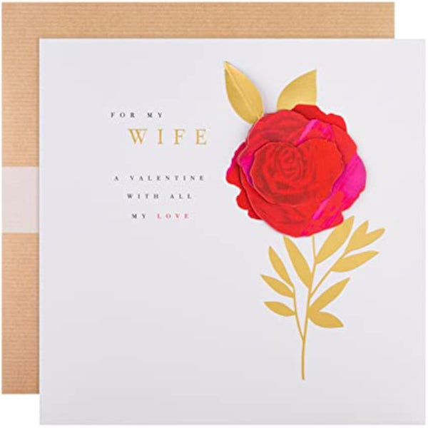 Hallmark Valentine's Day Card - Origami Style Hearts Design