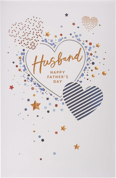 UK Greetings Father's Day Card for Husband - Love Heart Design