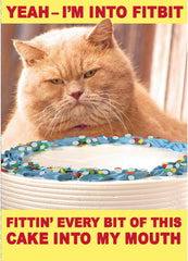 Funny Ginger Cat Design Yeah I am Into Fitbit
