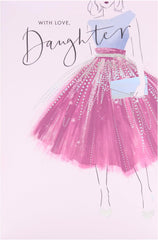 UK Greetings Birthday Card for Daughter - Purple Dress Design - Thinking of You Range