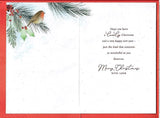 Just For You Sister In Law Robin on a Bauble Design Christmas Card
