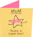 UK Greetings Mother's Day Card for Mum - You're a Super Star Design