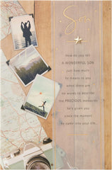 Birthday Card for Son with Envelope - Cute Design with Photographic Montage