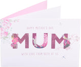 UK Greetings Mother's Day Card for Mum from Both of Us - Pink Floral Design