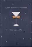 Cocktail Glass Design Happy Birthday Daughter In Style Card