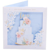 3D Effect Cake Design Wedding Card