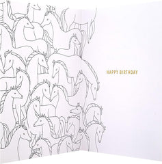 General Birthday Card Contemporary Zebra Design