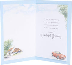 UK Greetings Birthday Card for Dad - Sports Car & Pub Design - Thinking of You Range