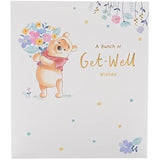 Disney Winnie The Pooh Flower Design Get Well Soon Card