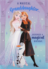 Disney Frozen Granddaughter Birthday Card