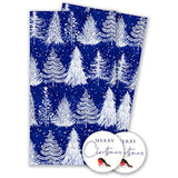 Trees Wrapping Paper 2 Sheets & 2 Tags