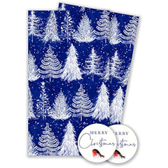 Trees Wrapping Paper 2 Sheets & 2 Tags