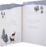 Grandad Traditional Reindeer & Winter Scene Illustration Christmas Card