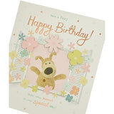 Boofle at Window Birthday Card
