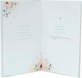Beautiful Wife Delicate Floral Design Anniversary Card