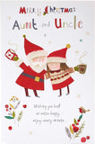 Auntie and Uncle Christmas Card Special Sweet Santa and Mrs Clause Design