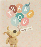 Boofle Holding Thank You Lettering Balloons Card
