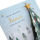 Hallmark Boxed Christmas Card for Fianc�e - Classic Winter Scene with Tree Design