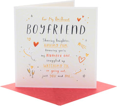 UK Greetings Valentine's Day Card for Boyfriend - Sweet Rhyme Design