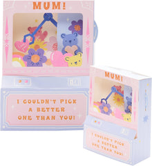 UK Greetings Mother's Day Card for Mum - Interactive Teddy Machine Design