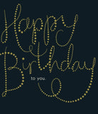 Golden Stars Happy Birthday To You Greeting Card