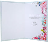 Classic Floral and Text Design Wedding Congratulations Card