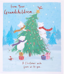 Cute Polar Bears & Tree Design from The Grandchildren Christmas Card