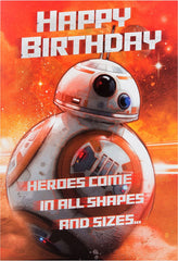 Star Wars BB8 Roll with The Best Birthday Card